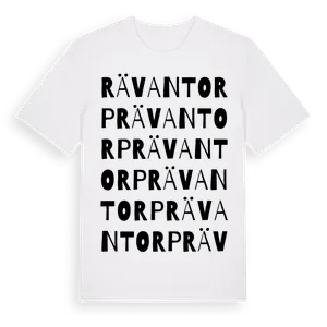 Rävantorp ordlek t-shirt – ekologisk bomull t-shirt från Pinshirt