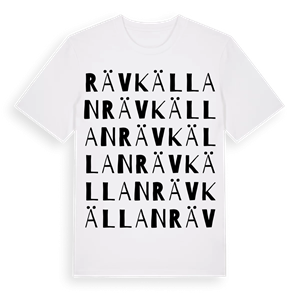 Rävkällan ordlek t-shirt – ekologisk bomull t-shirt från Pinshirt