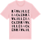 Pink Cotton t-shirt med Rävkullebacken ordlek t-shirt