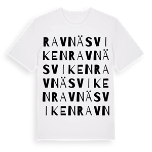 Ravnäsviken ordlek t-shirt – ekologisk bomull t-shirt från Pinshirt