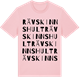 Pink Cotton t-shirt med Rävskinnshult ordlek t-shirt