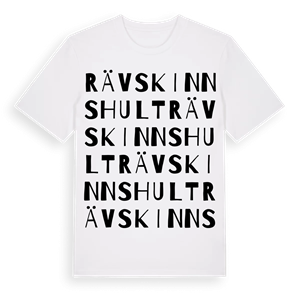 Rävskinnshult ordlek t-shirt – ekologisk bomull t-shirt från Pinshirt