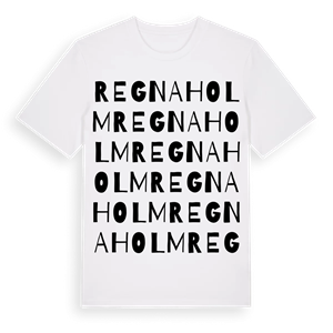 Regnaholm ordlek t-shirt – ekologisk bomull t-shirt från Pinshirt