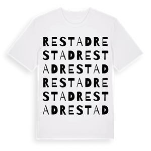 Restad ordlek t-shirt – ekologisk bomull t-shirt från Pinshirt