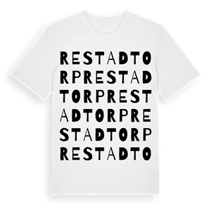 Restadtorp ordlek t-shirt – ekologisk bomull t-shirt från Pinshirt