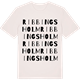 Vintage White t-shirt med Ribbingsholm ordlek t-shirt