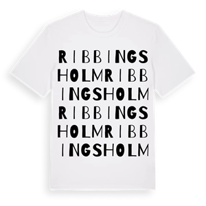 Ribbingsholm ordlek t-shirt – ekologisk bomull t-shirt från Pinshirt