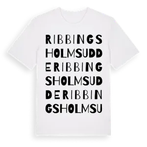 Ribbingsholms Udde ordlek t-shirt – ekologisk bomull t-shirt från Pinshirt
