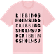 Pink Cotton t-shirt med Ribbingsholms udde ordlek t-shirt