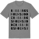 Mid Heather Gray t-shirt med Ribbingsholms udde ordlek t-shirt