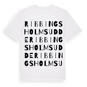 Ribbingsholms udde ordlek t-shirt – ekologisk bomull t-shirt från Pinshirt