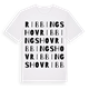 Ribbingshov ordlek t-shirt