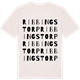 Vintage White t-shirt med Ribbingstorp ordlek t-shirt