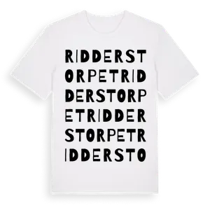 Ridderstorpet ordlek t-shirt – ekologisk bomull t-shirt från Pinshirt