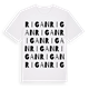White t-shirt med Rigan ordlek t-shirt