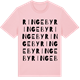 Pink Cotton t-shirt med Ringeby ordlek t-shirt
