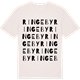 Vintage White t-shirt med Ringeby ordlek t-shirt