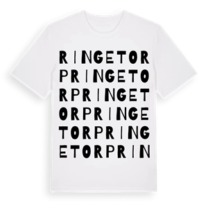 Ringetorp ordlek t-shirt – ekologisk bomull t-shirt från Pinshirt