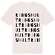 Vintage White t-shirt med Ringshult ordlek t-shirt