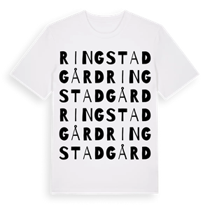 Ringstad gård ordlek t-shirt – ekologisk bomull t-shirt från Pinshirt