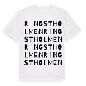 Ringstholmen ordlek t-shirt – ekologisk bomull t-shirt från Pinshirt