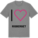 Mid Heather Gray t-shirt med Jag älskar Risberget t-shirt stort tryck