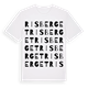 White t-shirt med Risberget ordlek t-shirt