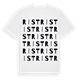 White t-shirt med Rist ordlek t-shirt