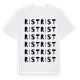 White t-shirt med Rist ordlek t-shirt