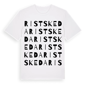 Ristskeda ordlek t-shirt – ekologisk bomull t-shirt från Pinshirt