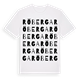 White t-shirt med Röberga ordlek t-shirt