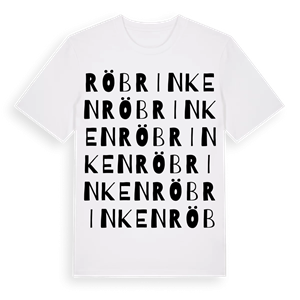 Röbrinken ordlek t-shirt – ekologisk bomull t-shirt från Pinshirt