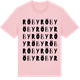 Pink Cotton t-shirt med Röby ordlek t-shirt