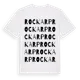 White t-shirt med Rockarp ordlek t-shirt