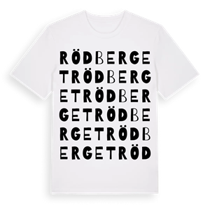 Rödberget ordlek t-shirt – ekologisk bomull t-shirt från Pinshirt