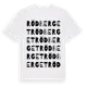 White t-shirt med Rödberget ordlek t-shirt