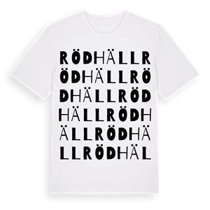 Rödhäll ordlek t-shirt – ekologisk bomull t-shirt från Pinshirt