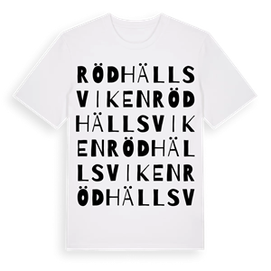 Rödhällsviken ordlek t-shirt – ekologisk bomull t-shirt från Pinshirt
