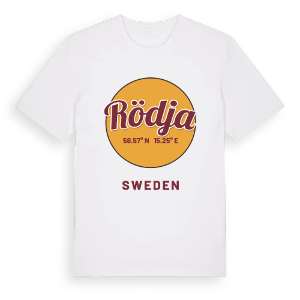Rödja cirkel t-shirt – ekologisk bomull t-shirt från Pinshirt