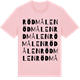 Pink Cotton t-shirt med Rödmålen ordlek t-shirt