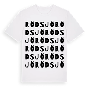 Rödsjö ordlek t-shirt – ekologisk bomull t-shirt från Pinshirt