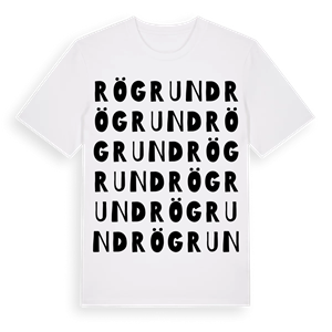 Rögrund ordlek t-shirt – ekologisk bomull t-shirt från Pinshirt