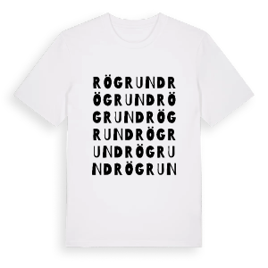 Rögrund ordlek t-shirt – ekologisk bomull t-shirt från PinShirt