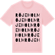Pink Cotton t-shirt med Röjeholm ordlek t-shirt