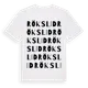 White t-shirt med Rökslid ordlek t-shirt