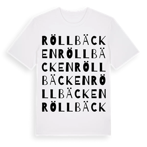 Röllbäcken ordlek t-shirt – ekologisk bomull t-shirt från Pinshirt