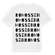 White t-shirt med Romossen ordlek t-shirt