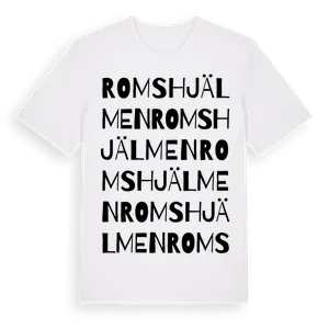 Romshjälmen ordlek t-shirt – ekologisk bomull t-shirt från Pinshirt