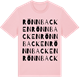 Pink Cotton t-shirt med Rönnbacken ordlek t-shirt