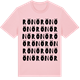 Pink Cotton t-shirt med Rönö ordlek t-shirt